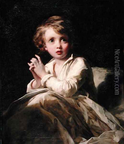 The Infant Samuel, c.1853 Oil Painting - James Sant