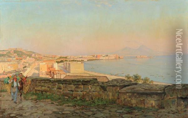 Veduta Di Napoli Oil Painting - Edoardo Monteforte