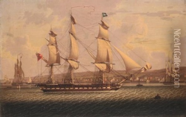 A Man-of-war Of The Red Squadron, Departing The 
