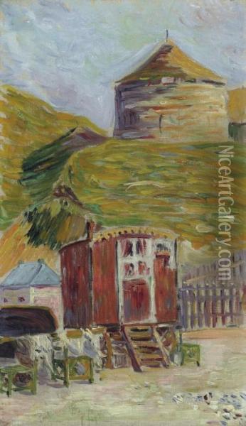 Port-en-bessin, La Vieille Tour Oil Painting - Paul Signac