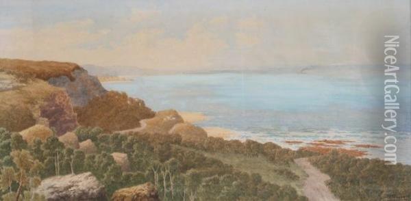 Tebbit , Maitland Bay C.1900 Oil Painting - Henri Tebbitt