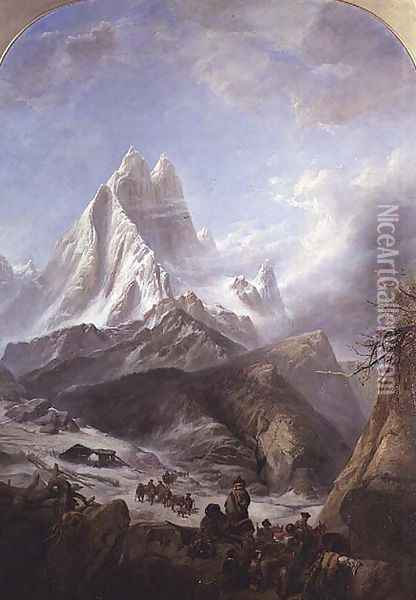 Pic du Midi DOssau, Pyrenees Oil Painting - William Clarkson Stanfield