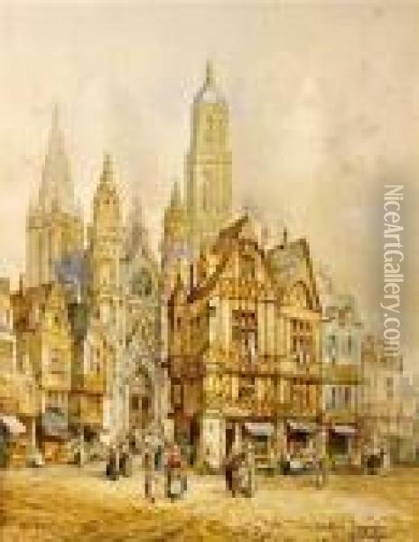 Evreux, Normandy Oil Painting - Henry Thomas Schafer