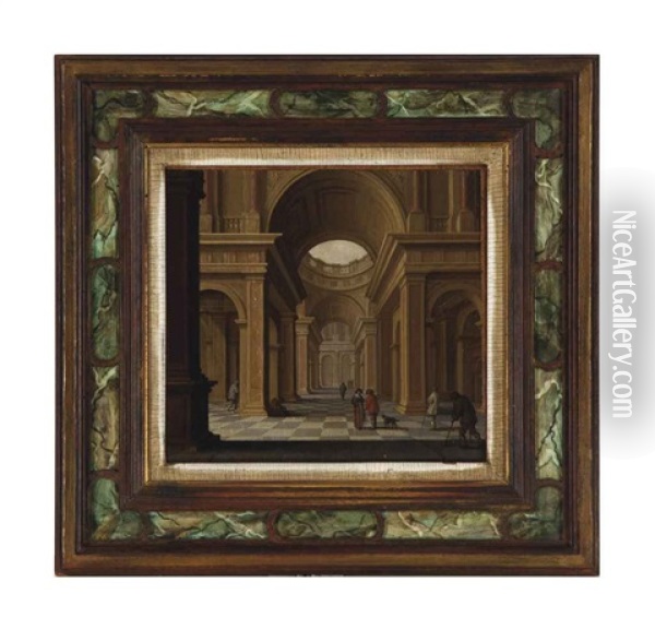 A Capriccio Of A Church Interior Oil Painting - Jan van Vucht