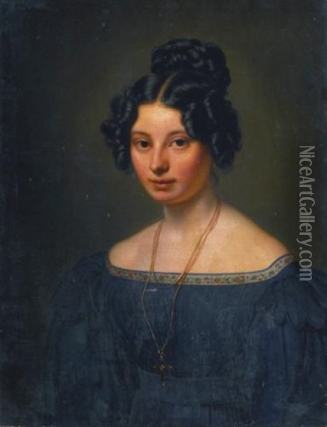 Anna Motherbig Oil Painting - Carl Christian Vogel von Vogelstein