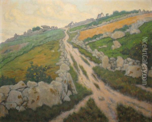 Chemin A Port Manech Oil Painting - Maurice Chabas