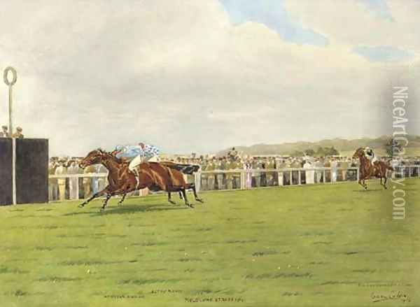 Molecomb Stakes 1914 Oil Painting - Isaac Cullin