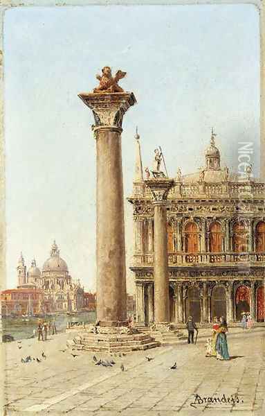 Entrance to the Grand Canal from the Piazzetta Oil Painting - Antonietta Brandeis