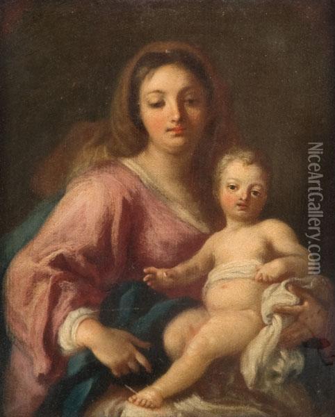 Vergine Col Bambino Oil Painting - Francesco Di Bartolo