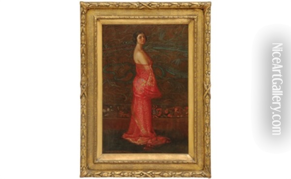 The Jewelled Sari Oil Painting - John Samuel Watkins