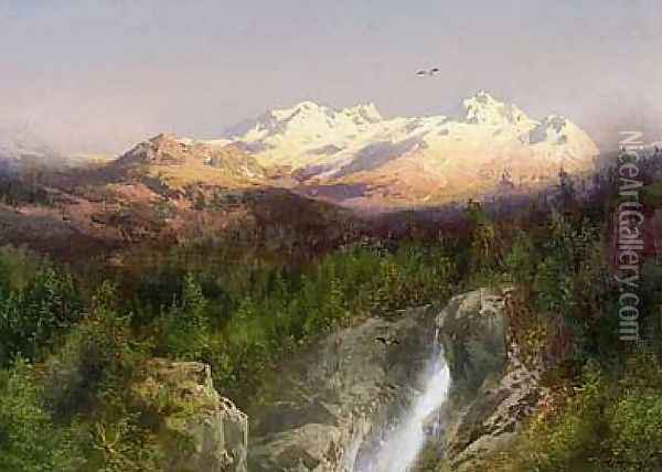 Western Landscape Oil Painting - Herman Herzog