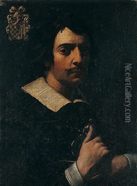 Portrait Of Member Of The Cesarini Family Of Rome Oil Painting - Nicolas Regnier