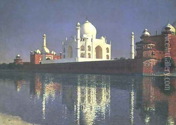 The Taj Mahal, 1874-76 Oil Painting - Vasili Vasilyevich Vereshchagin