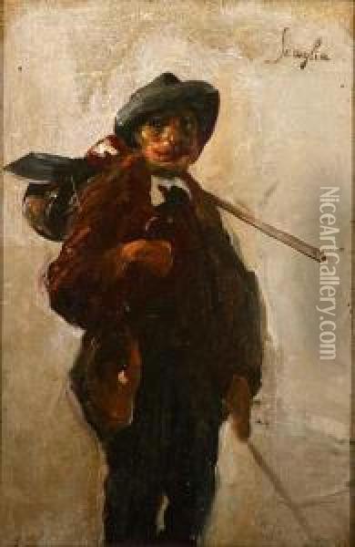 Il Mendicante Oil Painting - Giuseppe Michele Scaglia
