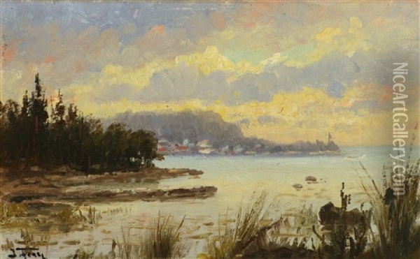 Morning On The Lake Oil Painting - John Fery