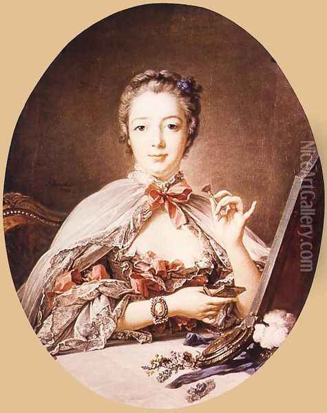 Portrait of Marquise de Pompadour 1759 Oil Painting - Francois Boucher
