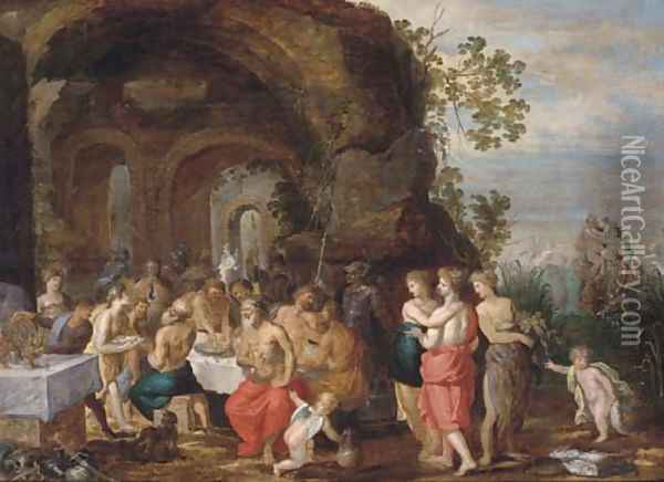 The Feast of Achelous Oil Painting - Hendrik van Balen