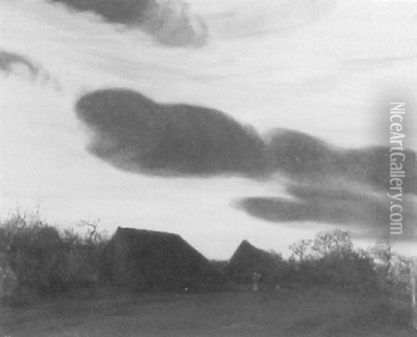 Abendwolken Oil Painting - Gustav Kampmann