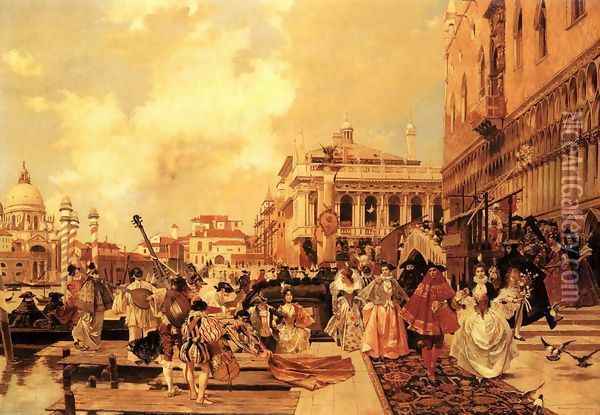 Le carneval a Venise Oil Painting - Francois Flameng