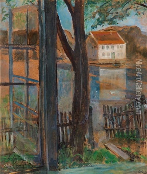 Gjennem Vindrutet (through The Window) Oil Painting - Christian Krohg