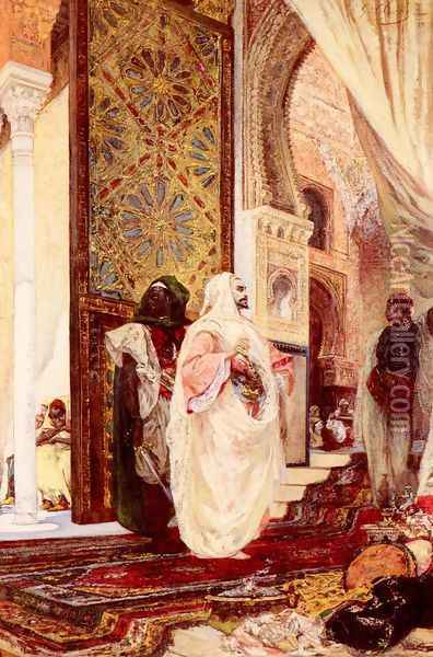 Entering The Harem Oil Painting - Georges Jules Victor Clairin