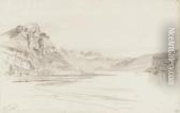 View Of Wallenstadt See, Switzerland Oil Painting - Edward Lear