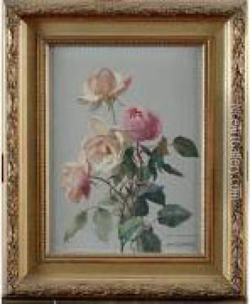 bouquet De Roses Oil Painting - Jean Benner