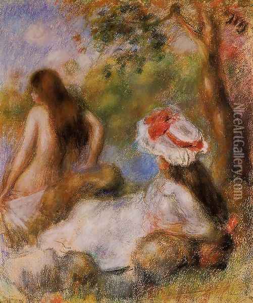 Bathers 2 2 Oil Painting - Pierre Auguste Renoir