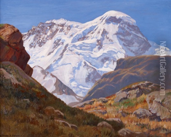 Le Breithorn, Zermatt Oil Painting - Regnault Sarasin