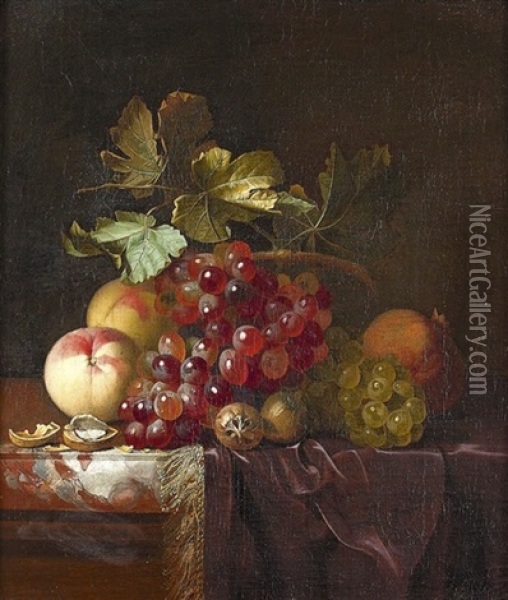 Fruchtestillleben Oil Painting - Willem Van Aelst