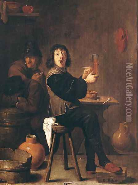 The Happy Soldier Oil Painting - David The Younger Teniers