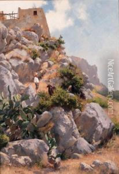 Capri Oil Painting - Walter Gunther J. Witting