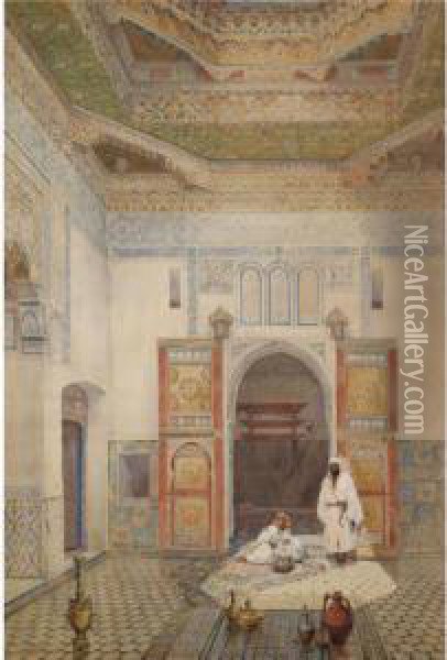 Tea In The Riad Oil Painting - Jarvis Matthew