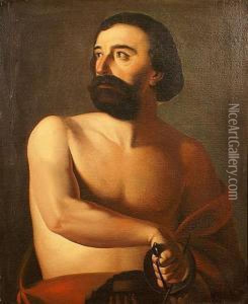 Ritratto Maschile Oil Painting - Francesco Podesti