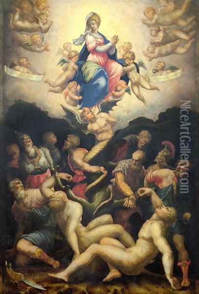Allegory of the Immaculate Conception Oil Painting - Giorgio Vasari