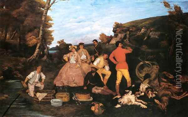 The Hunt Breakfast Oil Painting - Gustave Courbet