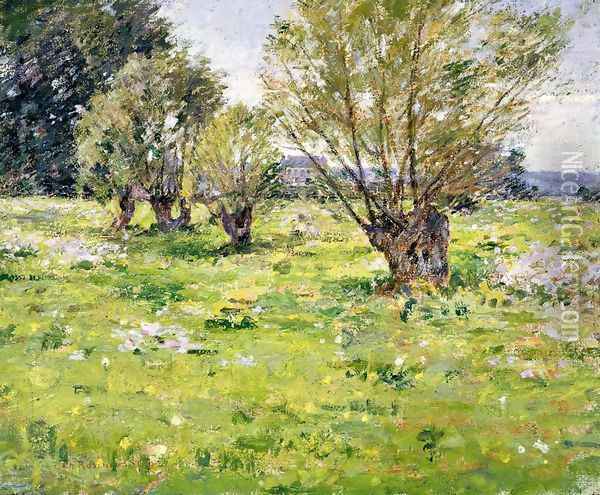 Willows And Wildflowers2 Oil Painting - Theodore Robinson