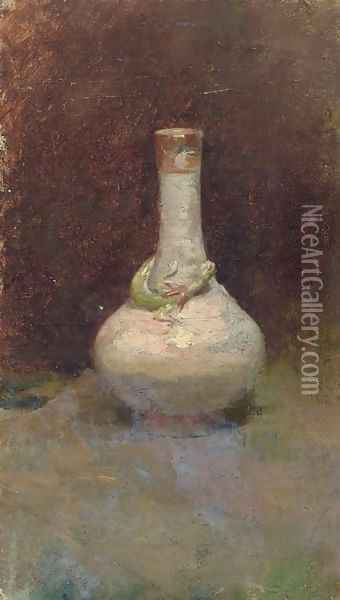 A Vase with a Lizard and Other Oil Sketches Twenty Five Works Oil Painting - Theodore Robinson