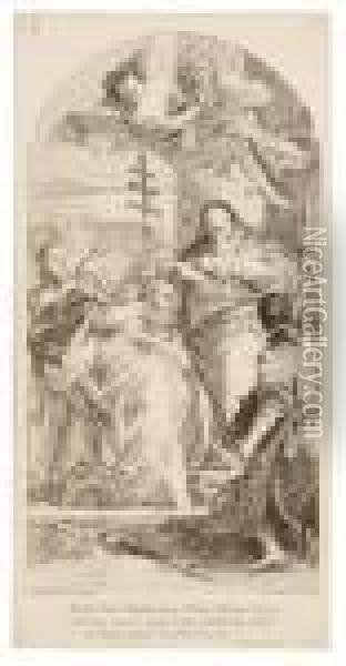 Il Battesimo Dell'imperatore Costantino Oil Painting - Giovanni Domenico Tiepolo