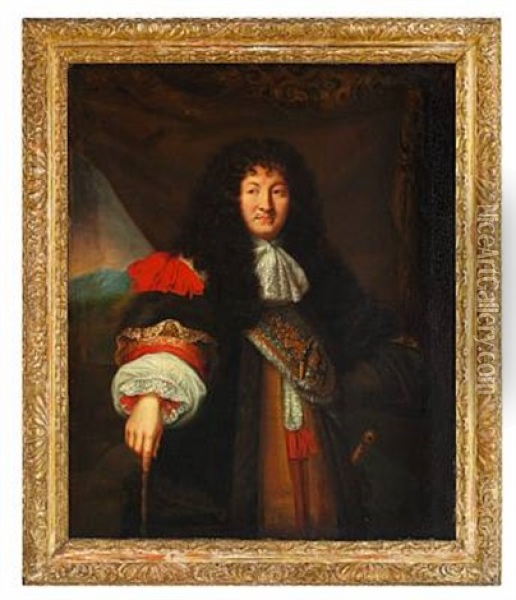 Portrait Of Louis Xiv Of France Oil Painting - Pierre Mignard the Elder