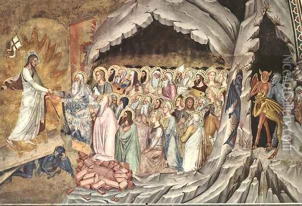 Descent of Christ to Limbo 1365 Oil Painting - Andrea Bonaiuti da Da Firenze