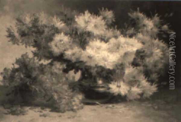 Bouquet De Fleurs Oil Painting - Paul Baudry