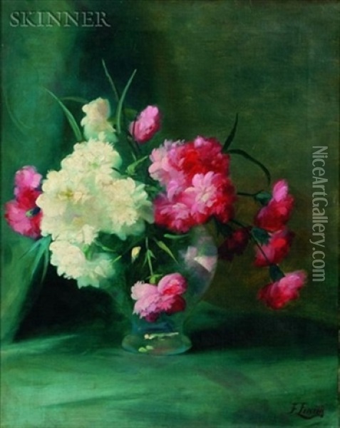 Carnations Oil Painting - Frederick M. Fenetti