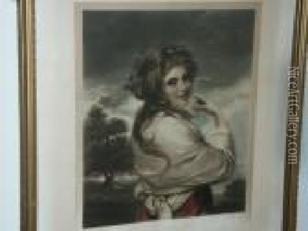 After, H**j**greenhead, By, Lady Hamilton, As A Bacchante Oil Painting - Sir Joshua Reynolds