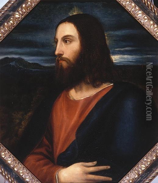 The Head Of Christ Oil Painting - Tiziano Vecellio (Titian)