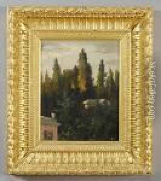 Paesaggio Toscano Oil Painting - Giorgio Kienerk