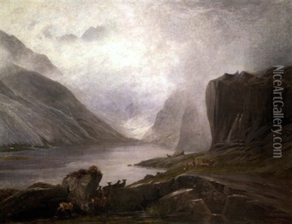 Paysage De Montagne Oil Painting - Gustave Dore