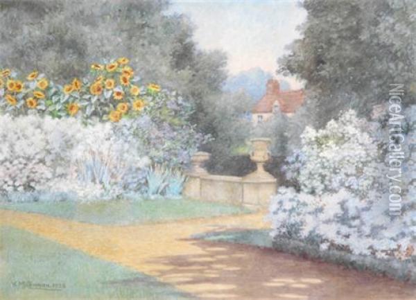English Garden Oil Painting - Violet Common