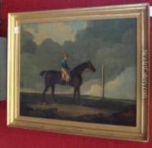 Study Of A Mounted Jockey Oil Painting - J. Francis Sartorius