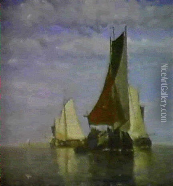 Marine Par Temps Calme Oil Painting - Paul Jean Clays